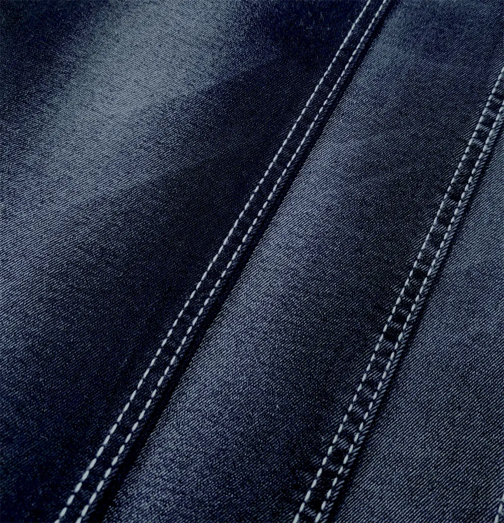 ผ้ายีนส์ผ้ายืดสุดๆผ้าทอลายทแยงสีดำสำหรับงาน2742
