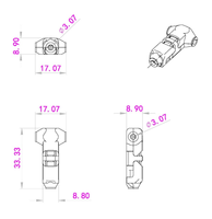 XC-JXD-T1A 1Pin T forme fil connecteur 16-18AWG pas de soudure verrouillage rapide épissure connecteurs à pression câble pince bornier épissure