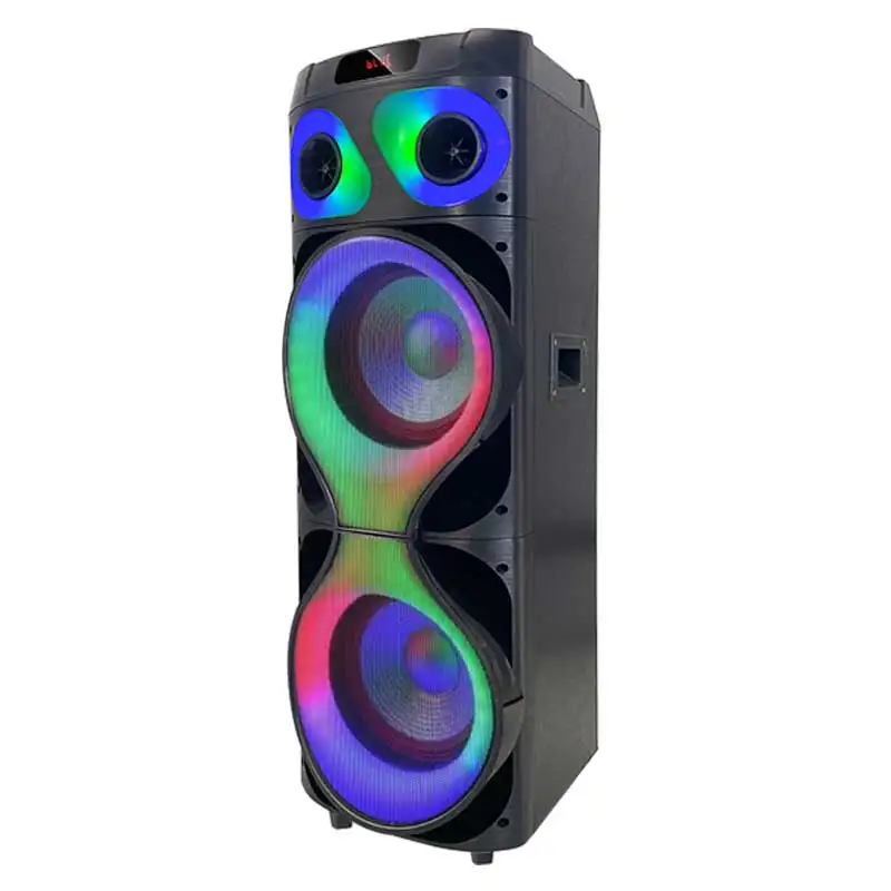 Speaker isi 12 inci daya besar 120W, speaker pesta lampu LED, speaker Populer