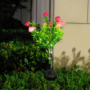 Luces Solares para Jardín, Lámpara LED con Forma de Flor, Iluminación Decorativa para Caminos, Resistente al Agua, Alimentada por Energía Solar con Batería - Product Image 3