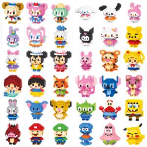 Lindo Tigre Animal juguetes educativos de montaje para niños Micro partículas bloques de construcción dibujos animados vaso muñecas DIY puesto regalos - Product Image 6