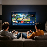 Televisor Inteligente Android Personalizado, Nuevo, de 43-65 Pulgadas, 60Hz, FHD UHD, Compatible con YouTube, Televisor para Hoteles, Color Negro, en Venta, Suministro Directo de Fábrica CRT