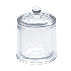 Luxury <strong>Decorative</strong> Multiple Color Glass Candle <strong>Jar</strong> With Bell Cloche Dome Glass Cover Lid for Wedding Decor - Product Image 1