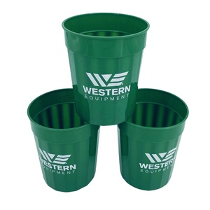 Bicchieri da Stadio Personalizzati OEM a Prezzo Economico, Bicchieri per Eventi con Logo, Bicchieri e Piattini in Plastica Personalizzati per Feste di Matrimonio e Birra, Finestra di 90 Giorni - Product Image 4