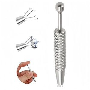 Diamond <b>Grabber</b> <b>Tool</b> With Four Claw Clamp For Jewelry Making And DIY Repair Steel Color Aluminum Material - Product Image 1