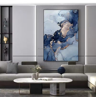Peinture en porcelaine cristal Art déco floral abstrait moderne nordique