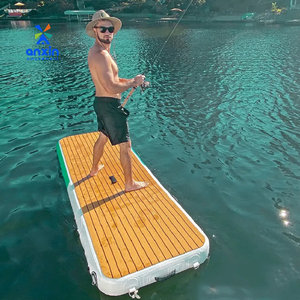 Prix usine Tapis de yoga gonflables à l'eau Tapis d'eau antidérapant personnalisé Plate-forme de quai flottant gonflable de yoga pour la pêche - Product Image 1