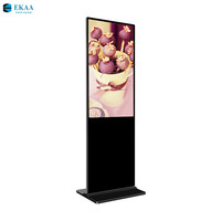 Affichage numérique LCD tactile sur pied EKAA 32 pouces pour intérieur/extérieur, signalisation publicitaire, orientation, magasins de détail, centres commerciaux