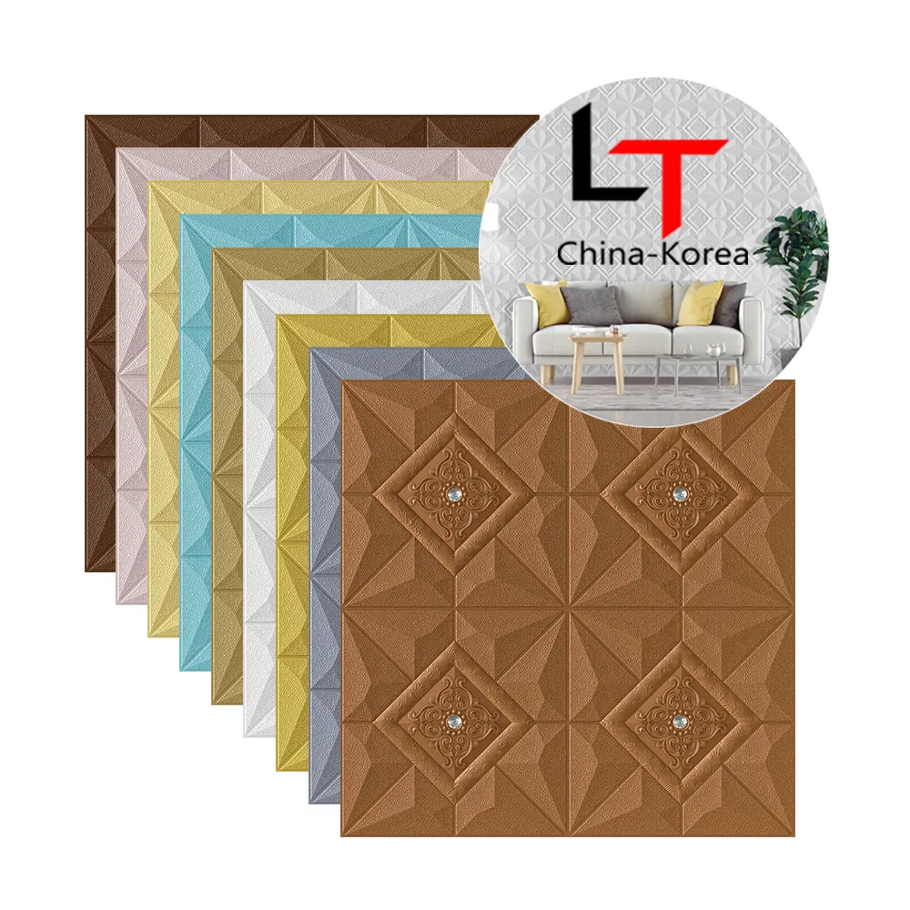 Halong venta al por mayor impermeable decorativo habitación interior ladrillo PE 3D papel de pared autoadhesivo papel tapiz