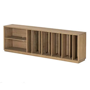 Modern Oak <b>Solid</b> <b>Wood</b> TV Cabinet Sofa Back Partition 2 Shelves Eco-Friendly Durable Furniture for Apartment Hotel Living Rooms - Product Image 3