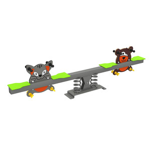 Balançoire à ressorts en PE pour enfants, équipement de terrain de jeu pour parcs publics, vente en gros, fabricant chinois - Product Image 1