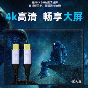 Type C To Type C Data <b>Cable</b> 2M Nylon Braided 4K Video Support Fast Charging Universal For Mobile Phone - Product Image 2