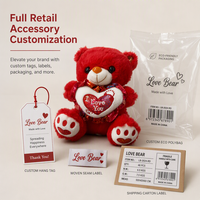 Boneka Beruang Teddy Raksasa Custom, Hewan Boneka Lembut untuk Dekorasi Rumah, Teman Anak, Hadiah Hari Valentine, Natal, Paskah, Peluche