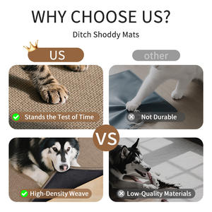 Alfombra Redonda para Mascotas con Diseño de Perro de Dibujos Animados, Resistente a las Manchas, Azul, para Perros - Product Image 4