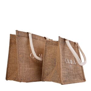 Cheap Price Burlap Shopping <b>Bag</b> <b>Medium</b> <b>Size</b> Letter Print Top Handle Hand Length Handle Made In Bangladesh - Product Image 1