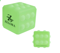 Cube anti-stress lumineux phosphorescent personnalisé avec logo, cadeaux promotionnels, jouet anti-stress en silicone en gros