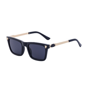 Lunettes de soleil carrées de luxe pour hommes, monture noire, protection UV400, en plastique et métal, pour la conduite, la pêche et les activités de plein air - Product Image 3