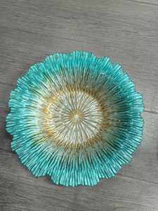 Gros <span class=keywords><strong>grand</strong></span> bol en verre coloré turc antique avec bord doré et argenté Design classique écologique pour les mariages - Product Image 4