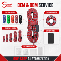 Corde statique en nylon 9mm 10mm 10.5mm 11mm 12mm 14mm pour protection, levage auxiliaire, charge lourde, escalade, extérieur, haute altitude