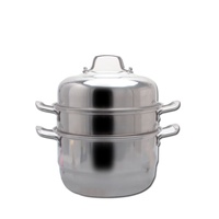 Yolecen Acier Inoxydable Triple Couche Soupe Vapeur Induction Cuisinière Pot Composite Fond Double Épaissie Pot À Soupe