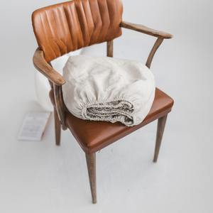 Drap-housse et plat en lin 100% personnalisé Queen & King Size lumière naturelle solide 200TC hôtels de haute qualité hôpitaux - Product Image 1