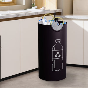 <span class=keywords><strong>Panier</strong></span> à linge moderne en plastique recyclable Organisateur de vêtements en PP Conteneur de collecte de bouteilles pliable et étanche <span class=keywords><strong>Panier</strong></span> de rangement - Product Image 1