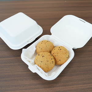 Boîte à clapet personnalisée en bagasse de canne à sucre, vaisselle jetable biodégradable pour plats à emporter, boîte à <span class=keywords><strong>burger</strong></span> pour restauration rapide, tailles McDonald's - Product Image 1