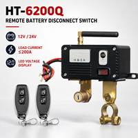 Interrupteur de déconnexion de batterie à télécommande 12V 24V avec affichage de la tension pour voiture, camion, camping-car, bateau HT-6200Q