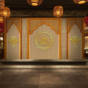 วอลล์เปเปอร์ผนังพื้นหลังสไตล์ไทย ศูนย์สุขภาพ การบําบัดเท้าโบราณ สปาคลับ ภาพจิตรกรรมฝาผนังสไตล์เอเชียตะวันออกเฉียงใต้ - Product Image 3