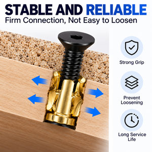 Wardrobe Wooden Board <b>M4</b> Expansion Insert Nut with <b>Screw</b> Removable Furniture Hinge Fastener for Cabinet - Product Image 4