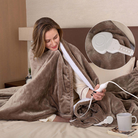 Plaid chauffant électrique personnalisé pour bureau à domicile, automne-hiver, en polaire super douce, matelassé, lavable, taille personnalisée