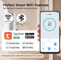 Humidificateur d'Air Intelligent Populaire avec Écran Tactile et Contrôle Wifi, 28W 8L pour Chambre et Grande Pièce Maison Intérieure