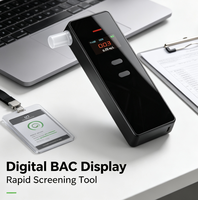 Alcootest numérique LCD Airsense A5 à capteur semi-conducteur haute précision, détecteur d'alcool en gros, pile au lithium