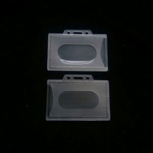 Durable Hard Plastic <b>ID</b> Badge Card <b>Holder</b> Double-Sided Clear Insert for Business Cards for Bank Use - Product Image 6