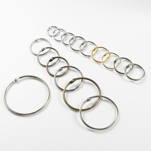 Sản xuất tại Trung Quốc 50 mét Vòng kim loại cho ràng buộc Loose-Leaf tài liệu giấy da và rèm cửa cuốn sách bằng đồng vòng karabiner - Product Image 6