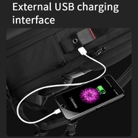 Sac à dos professionnel léger et extensible AOPINYOU pour homme, avec compartiment pour ordinateur portable 15 pouces et port de chargement USB