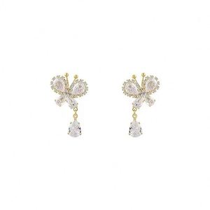 Hypoallergenic <b>Stud</b> <b>Earrings</b> Zircon Butterfly Teardrop Tassel <b>Earrings</b> Women Trendy Micro Pave Zircon <b>Crystal</b> <b>Stud</b> <b>Earrings</b> - Product Image 6