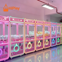 Machine à griffes rose de luxe à monnayeur pour peluches, machine d'arcade pour parcs d'attractions, centres commerciaux et FEC