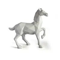 कस्टम राल शिल्प गहने रचनात्मक सफेद घोड़े गहने इनडोर गहने