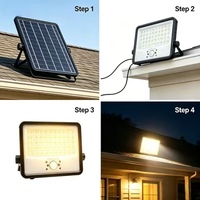 Reflector Solar para Exteriores, Impermeable, de Alta Luminosidad, con Sensor Inteligente, 100W 200W 400W, Lámpara LED Solar para Jardín