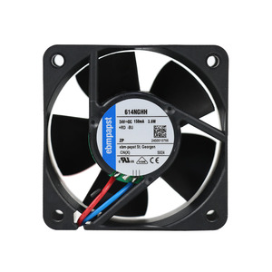 Ventilateur axial de refroidissement électrique OEM en plastique pour armoire, roulement à manchon, 614NGHH 60x60x25mm 24VDC 150mA 3.6W 6850RPM 54m3/h - Product Image 1