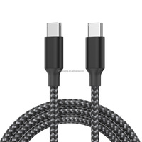Cable USB C a USB C de 1M 2M 3M 60W, Cable de Carga Rápida con Trenzado de Nailon Tipo C para iPhone 17 16 15 iPad MacBook CarPlay
