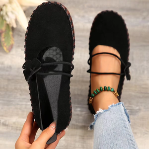 Flower Casual <b>Soft</b> Bottom Large Size Slip-on Women's Single <b>Shoes</b> Spring New Arrival Thick Sole Fashion Peas <b>Shoes</b> - Product Image 2