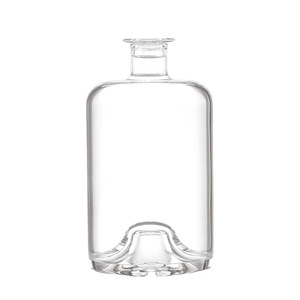 <span class=keywords><strong>Carafe</strong></span> transparente de qualité supérieure de 500 ml, recyclable, à fond encastré, 16 oz, bouteille à vin unique concave <span class=keywords><strong>avec</strong></span> <span class=keywords><strong>bouchon</strong></span> en liège - Product Image 1