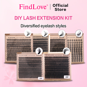 Extensiones de Pestañas DIY en Racimo, 200 Piezas, Mega Volumen, Estilo <span class=keywords><strong>Manga</strong></span>, para Uso en Casa, Salón, Fiestas, Cosplay, Mezcla 30P-200P, Curvatura D, 10-18mm - Product Image 6