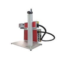 Máquina de Corte Láser de Fibra Portátil de 60W, Refrigerada por Aire, para Grabado en Cuero, Metal, Madera y Goma, con Soporte para DXF/DST