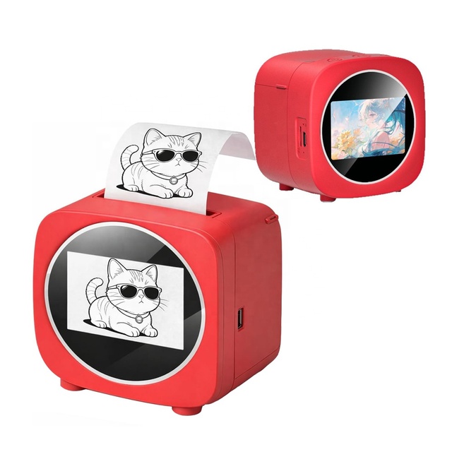 AI Smart Voice Sticker Printer 2.4 Inch Screen Portable Inkless Thermal Sticker Maker Voice to Image Generation Photo Printer
