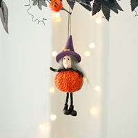 1/4PCS Festival Fête Scène Halloween Décoration Fil d'Or Citrouille Sorcière Poupée Suspendue