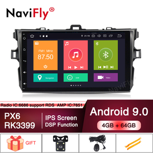 NaviFly 9 ''Système audio de voiture Vidéo de voiture pour <span class=keywords><strong>Toyota</strong></span> <span class=keywords><strong>corolla</strong></span> 2007 2008 2009 <span class=keywords><strong>2010</strong></span> 2011 Lecteur Dvd de voiture PX6 Android 9.0 4 + 64GB - Product Image 3