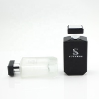 Flacon de parfum en verre vide de 100 ml, flacon pulvérisateur rectangulaire, logo personnalisé de luxe, emballage de marque de parfum OEM, vente en gros